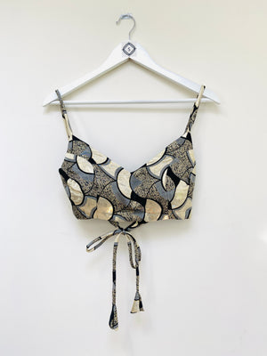 Art Deco fan strap crop top