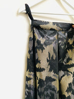 Textured art lehenga skirt with black feather dupatta