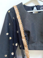 Black and gold dot backless top