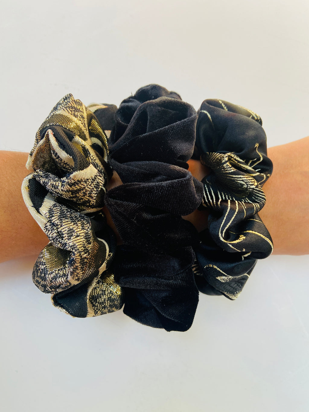 3pk Art Deco scrunchies