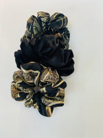 3pk Art Deco scrunchies
