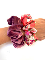 2pk dusky rose scrunchies
