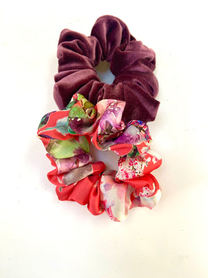 2pk dusky rose scrunchies