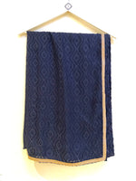 Navy diamond jaquard dupatta