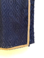 Navy diamond jaquard dupatta
