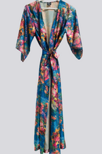 Blue floral kimono