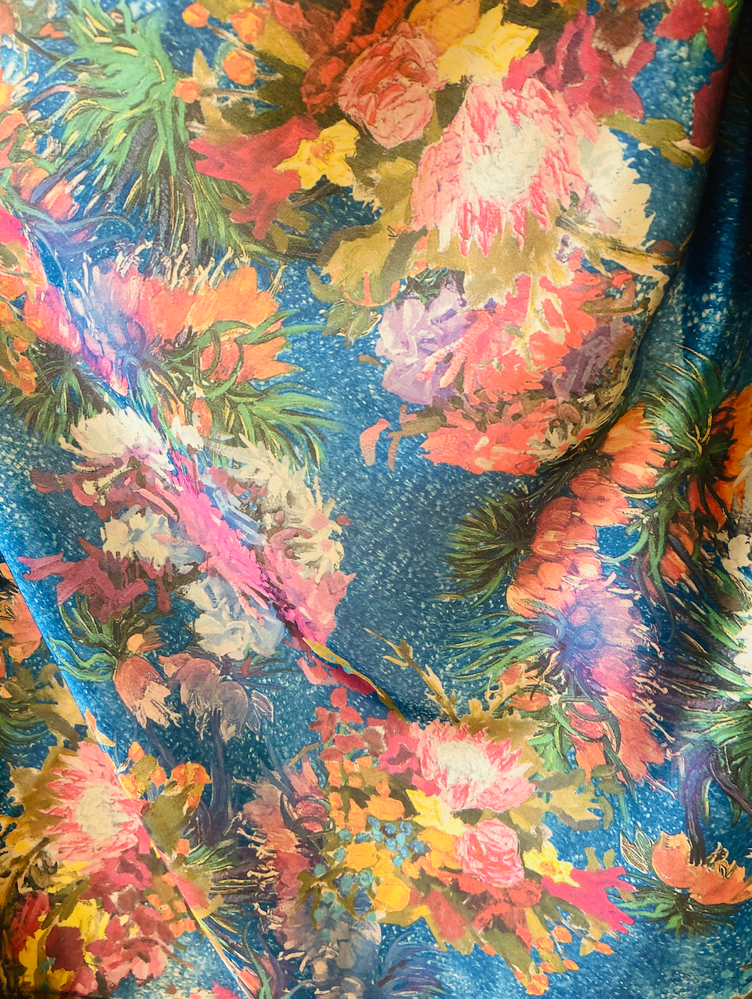 Blue floral kimono