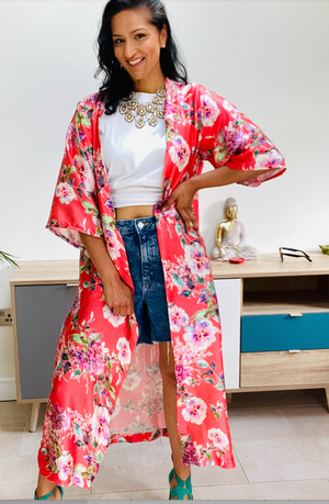 Coral Kimono