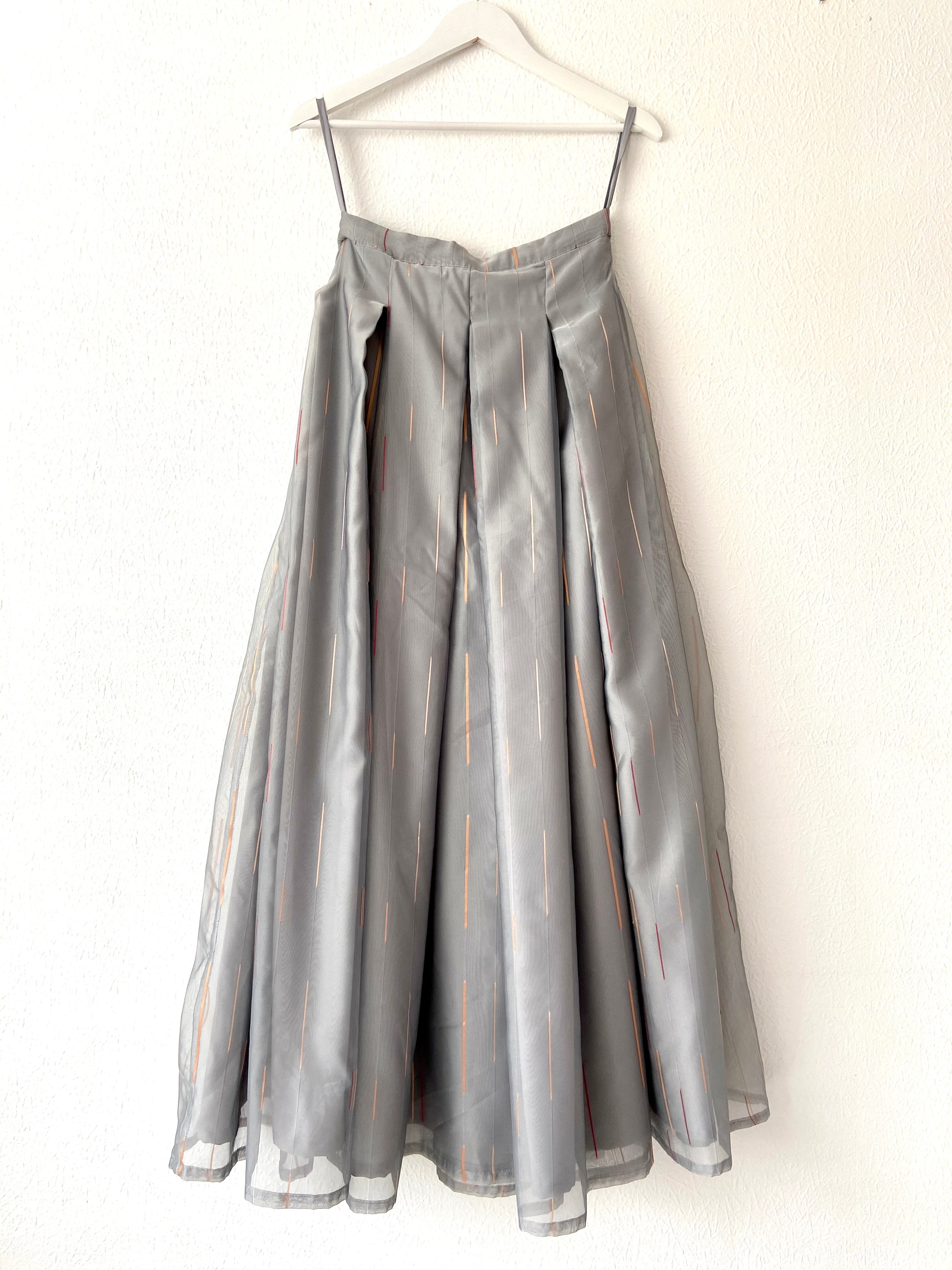 Grey organza skirt