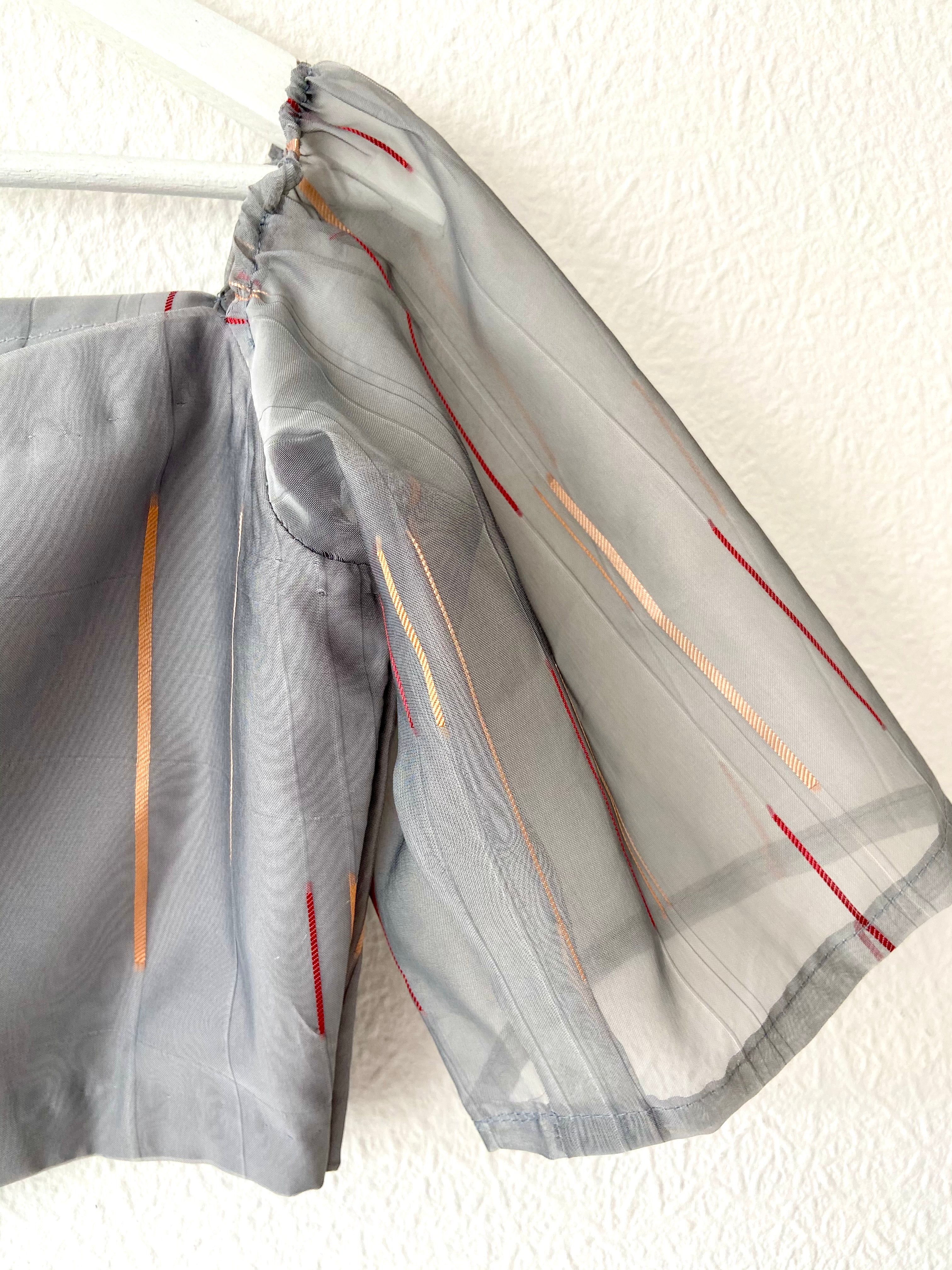Grey organza top