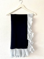 Navy pleat dupatta