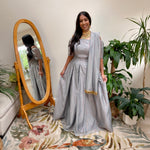 Grey organza skirt
