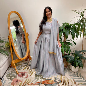 Grey organza skirt