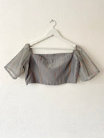 Grey organza top