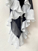 Navy pleat dupatta