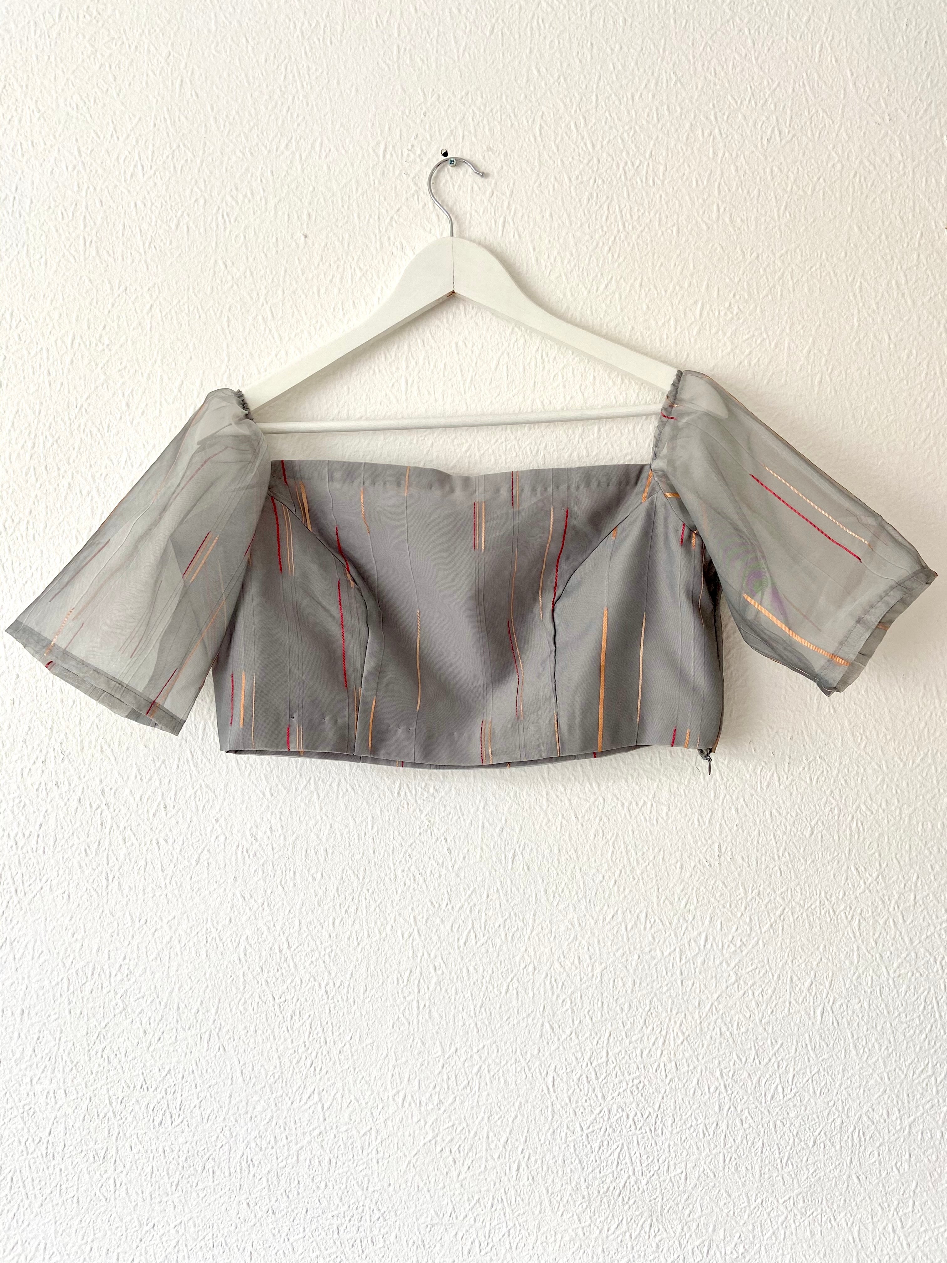 Grey organza top