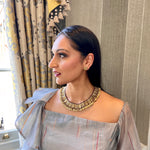 Grey organza top