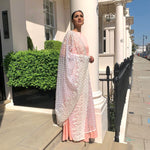 Embroidered sequin fan dupatta