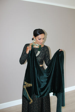 Velvet shawl available in various colours