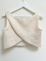 Champagne Jacquard cross back top