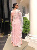 Embroidered sequin fan dupatta