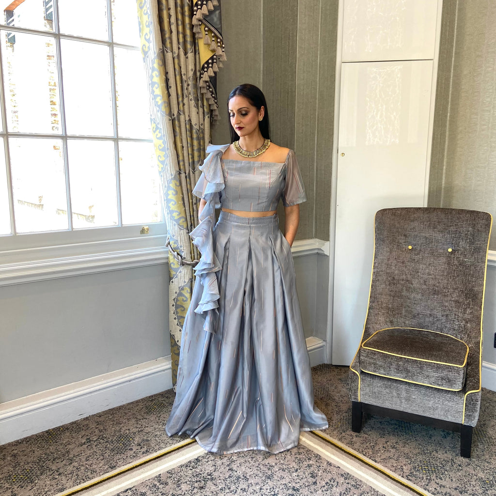 Grey organza skirt