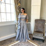 Grey organza skirt