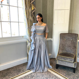 Grey organza skirt