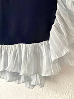 Navy pleat dupatta