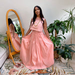 Peach Box Pleat Skirt