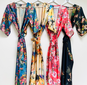 Blue floral kimono