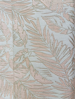 Pink and cream leaf brocade lehenga top