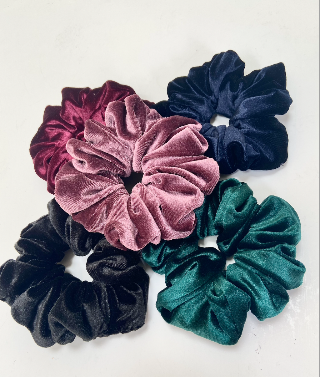 Velvet scrunchies 5 pack