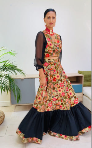 Floral lengha skirt uk outlet
