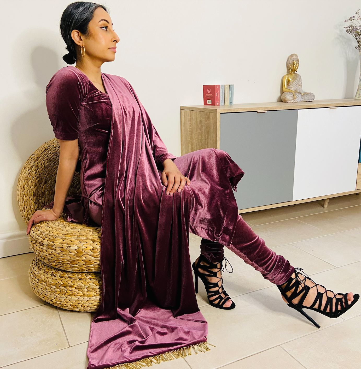 Sheena .V. Velvet Pajami suit