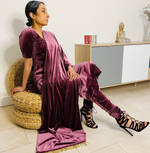 Sheena .V. Velvet Pajami suit